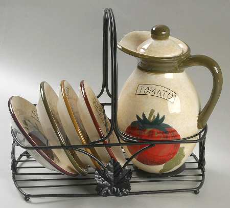 Siena (7 Pc) Oil Set (Oil&Lid,4 Motif Dip & Metal Std)