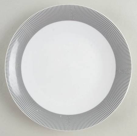 Pinstripe Black Salad Plate