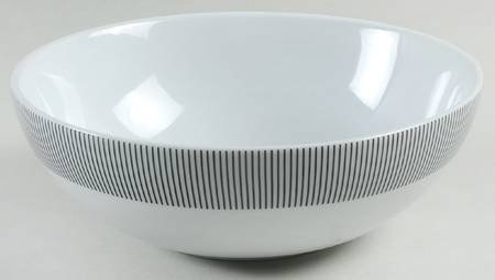 Pinstripe Black Coupe Soup Bowl