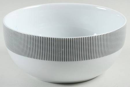 Pinstripe Black Coupe Cereal Bowl