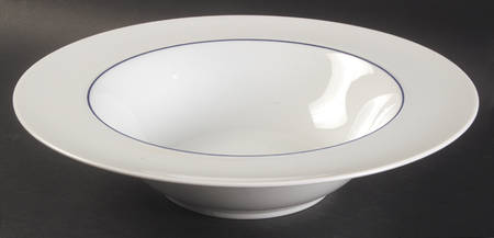 Epoch Blue Line 11" Round Vegetable Bowl by Crate & Barrel