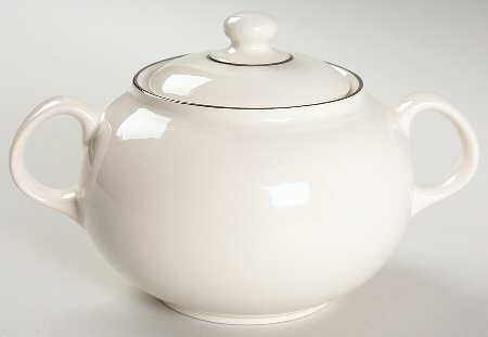 Classique Black Line Sugar Bowl & Lid