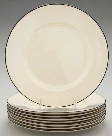 Classique Black Line Dinner Plate - Set of 8