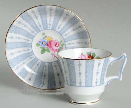 F9213 (Gray) Footed Demitasse Cup & Saucer Set