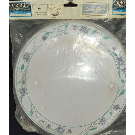 Simply Spring (Corelle) (Set/4) Tin Stove Covers-2 8" & 2 10" Round Covers