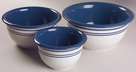 Classic Cafe Blue (Corelle) (3 Piece) Mixing Bowl Set