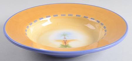 Mirage Palm Large Rim Soup Bowl