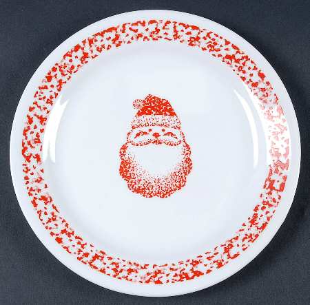 Sponge Santa (Corelle) Salad Plate