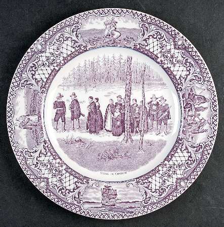 Colonial Times Mulberry (Smooth) Dinner Plate