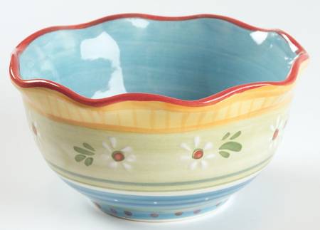 Petit Jardin (Yellow Rim) Soup/Cereal Bowl by Culinary Arts