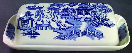 Willow Blue (Japan) 1/4 Lb Covered Butter