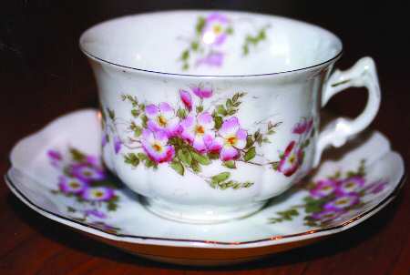 CAR147 Footed Cup & Saucer Set
