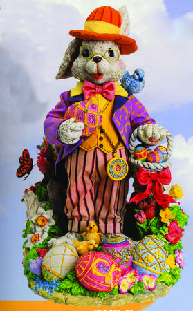 Bunny Trails (Dapper Hare) Cloth Figurine Centerpiece