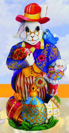 Bunny Trails (Dapper Hare) Votive Centerpiece