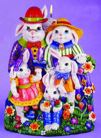 Bunny Trails (Dapper Hare) Portrait Candleholder