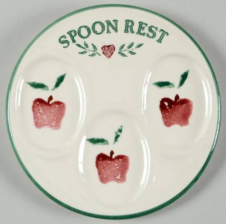 Apple & Ivy Spoon Rest/Holder (Holds 3 Spoons)