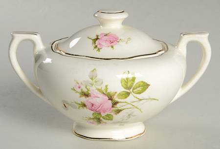 Rose Bouquet Sugar Bowl & Lid