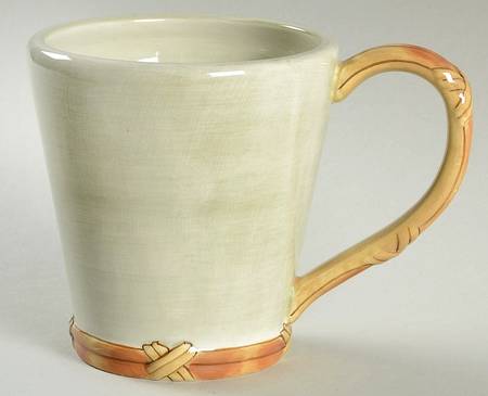 Rattan Rim Sage Mug