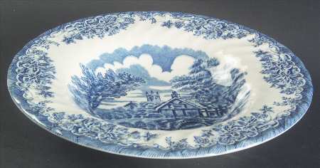The Brook Blue (Columbia, Malaysia) Rim Soup Bowl