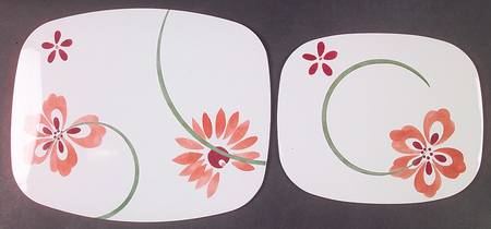 Pretty Pink (Corelle) 2-Piece Stove and Counter Mat