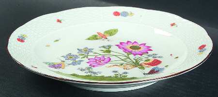 Meissen (Brown Trm, Embossed) Large Rim Soup Bowl