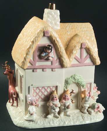 Snow White House Cookie Jar & Lid