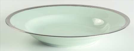 Malmaison Platinum Celadon Large Rim Soup Bowl