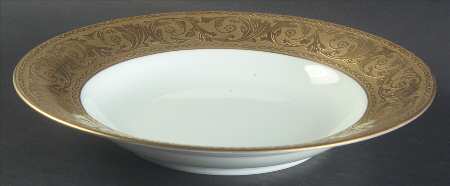 Versailles Gold Large Rim Soup Bowl