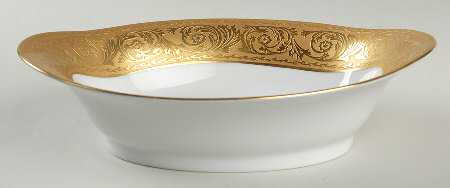 Versailles Gold 9" Oval Vegetable Bowl