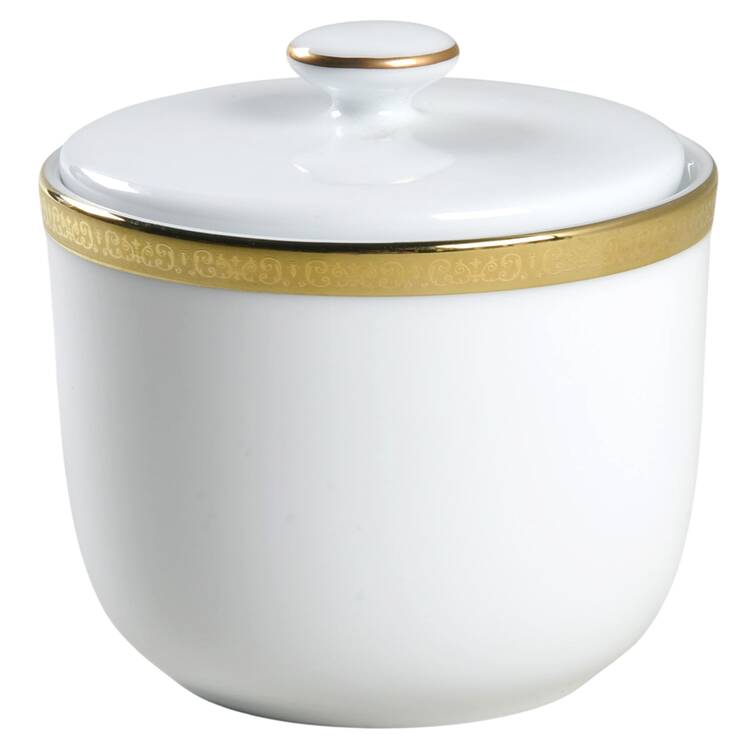 Grand Buffet Gold Sugar Bowl & Lid