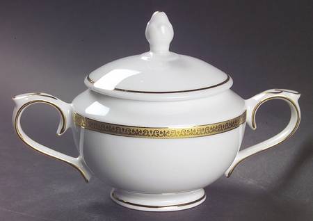 Grand Buffet Gold Sugar Bowl & Lid