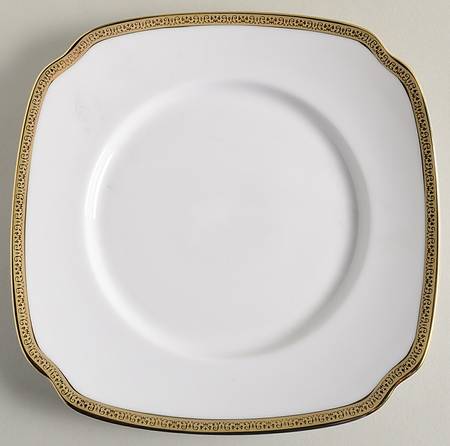 Grand Buffet Gold Square Salad Plate