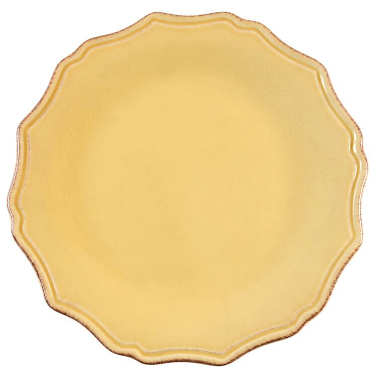 Baroque Yellow Salad Plate