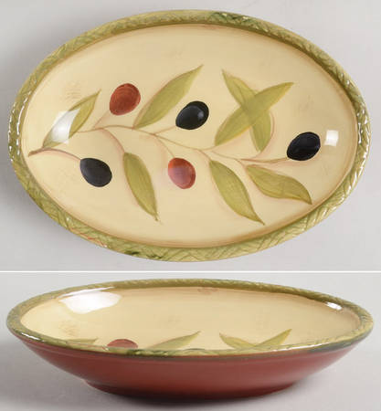 Antique Olive Chip & Dip-Dip Bowl Only