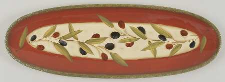 Antique Olive 19" Oval Serving Platter