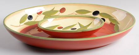 Antique Olive (2 Piece) Chip & Dip Set