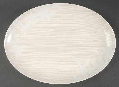 Tonal Floral 13" Oval Serving Platter