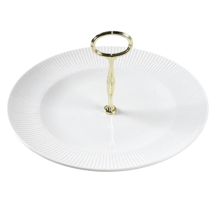 Haley Round Serving Plate with Center Handle (Dp) Hc