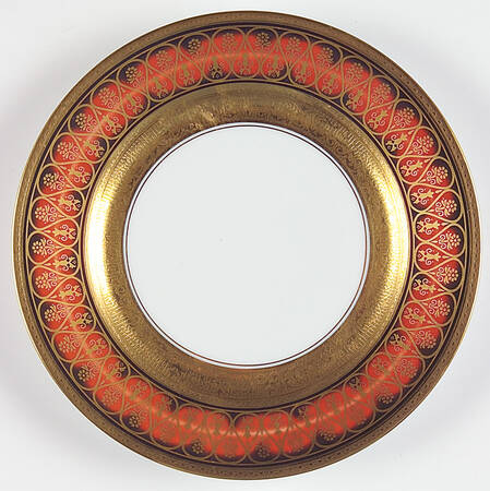 Golden Fire Rust Salad Plate