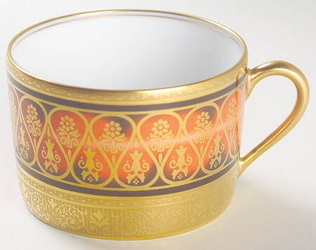 Golden Fire Rust Flat Cup by Charles Field Haviland