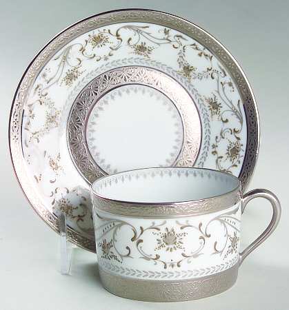 Dynasty (Platinum) Flat Cup & Saucer Set