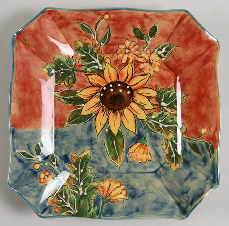 Sunflower Square Salad Plate