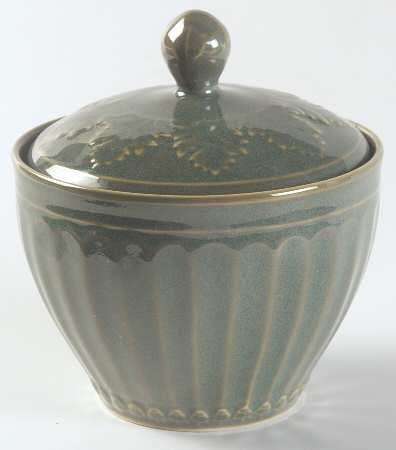 Parthenon Green Sugar Bowl & Lid