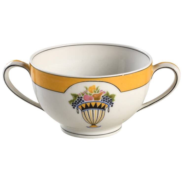 CHF1282 Yellow Flat Bouillon Cup