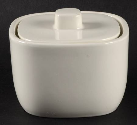 Graffiti Ivory Sugar Bowl & Lid