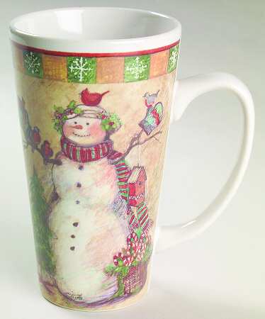 Country Snowman Latte Mug