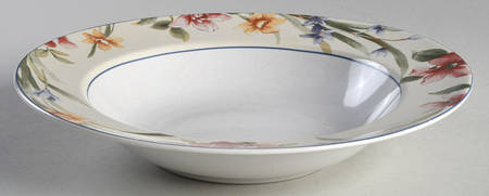 Spring Rooster Rim Soup Bowl