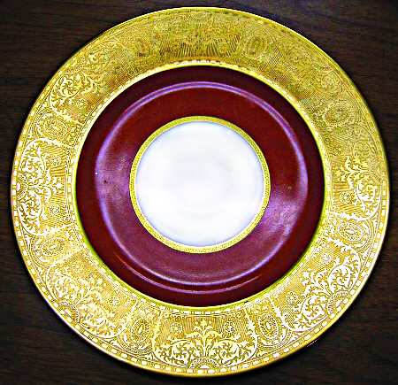CRS136 (Maroon Band) by Crown Staffordshire