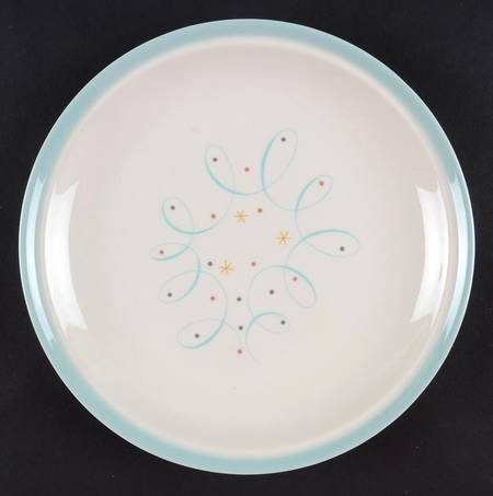 Turquoise Scroll Salad Plate