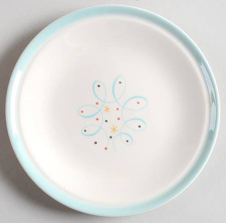 Turquoise Scroll Bread & Butter Plate